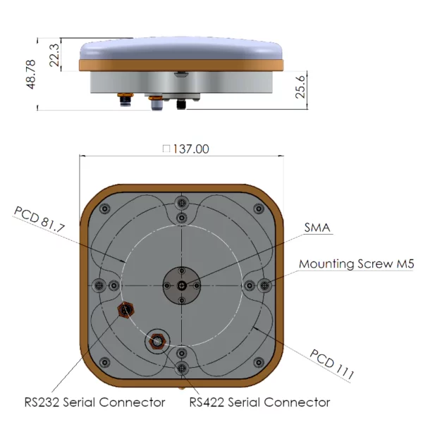 Calian CR8894SXF Plus Anti-Jam Four Element Controlled Reception Pattern Antenna - Image 3