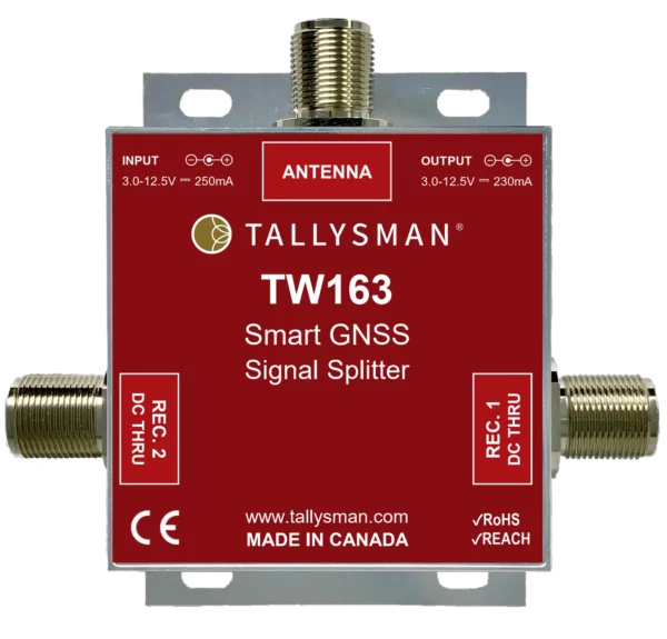 Calian TW163 1-to-2 Port Smart Power GNSS Signal Splitter